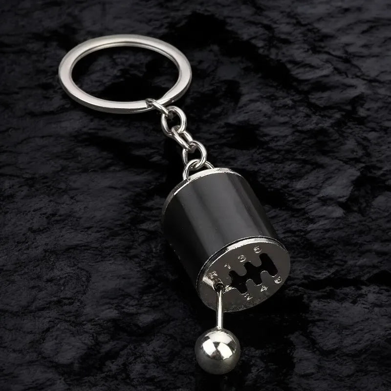 Personalized Keychain Creative Metal Mini Car Parts Manual Transmission Auto Keyring Accessories Key Ring Chain Men Lover Gift - Lootquake