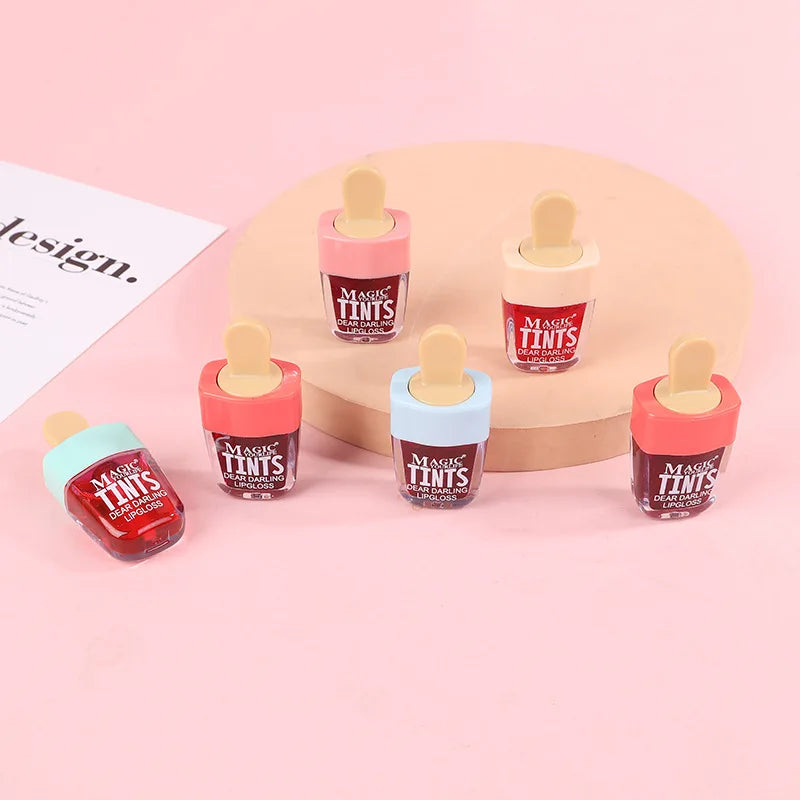 Brillant à lèvres liquide à la crème glacée, ensemble de rouges à lèvres liquide à la crème glacée, lèvres colorées, développement de couleur longue durée, hydratant