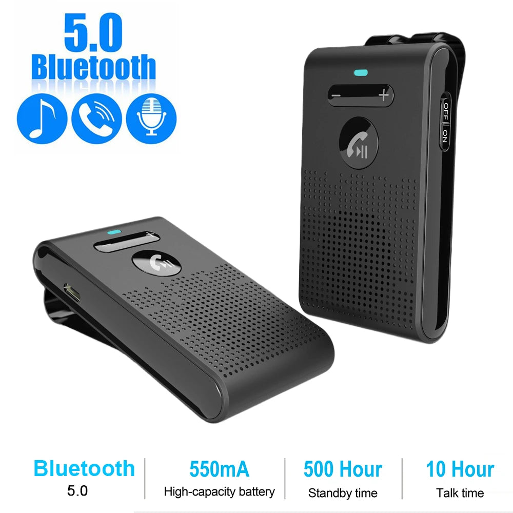 Altavoz Bluetooth 5.4, kit manos libres para coche, clip para visera, receptor de audio inalámbrico, altavoz, reproductor de música, accesorios para coche