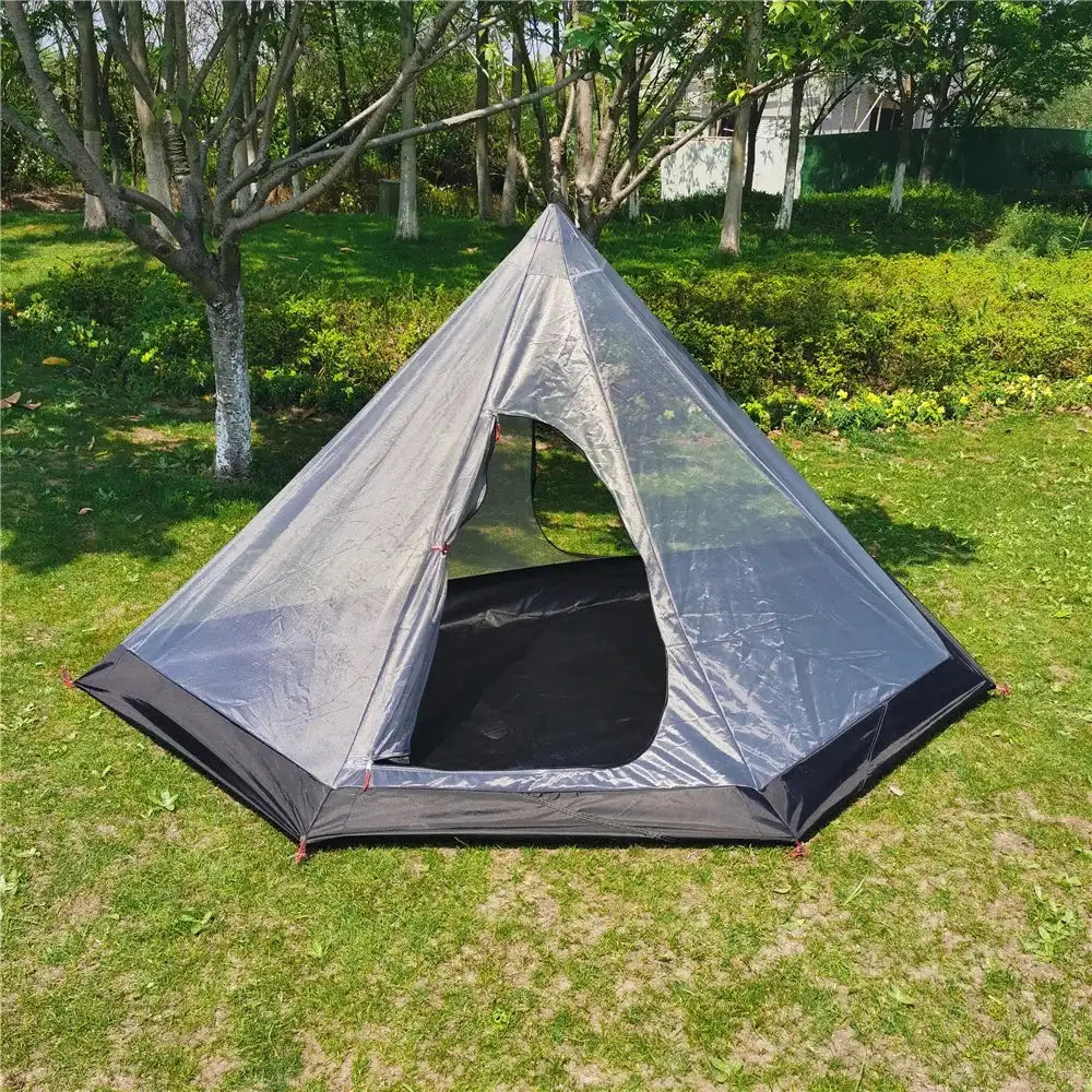 Ultralight Pyramid Tent‘s Inner Tent Outdoor Rodless Summer Mesh Tent Portable Backpacking Hiking Camping Teepee Inside Tent - Lootquake