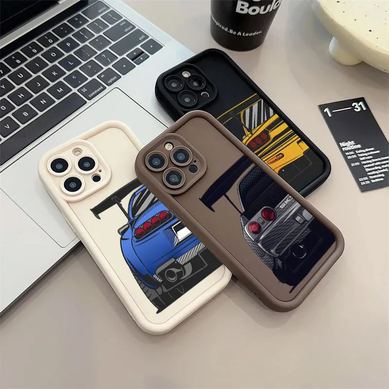 Funda para teléfono con diseño de coche masculino JDM de Tokio