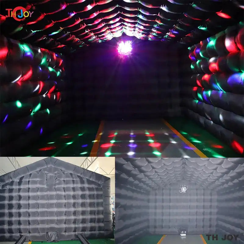 7x5m Disco Light N Fog Machine Black Cube Blow Up Bar Tent Inflatable Nightclub Portable Inflatable Party Tent Free Air Shipping - Lootquake