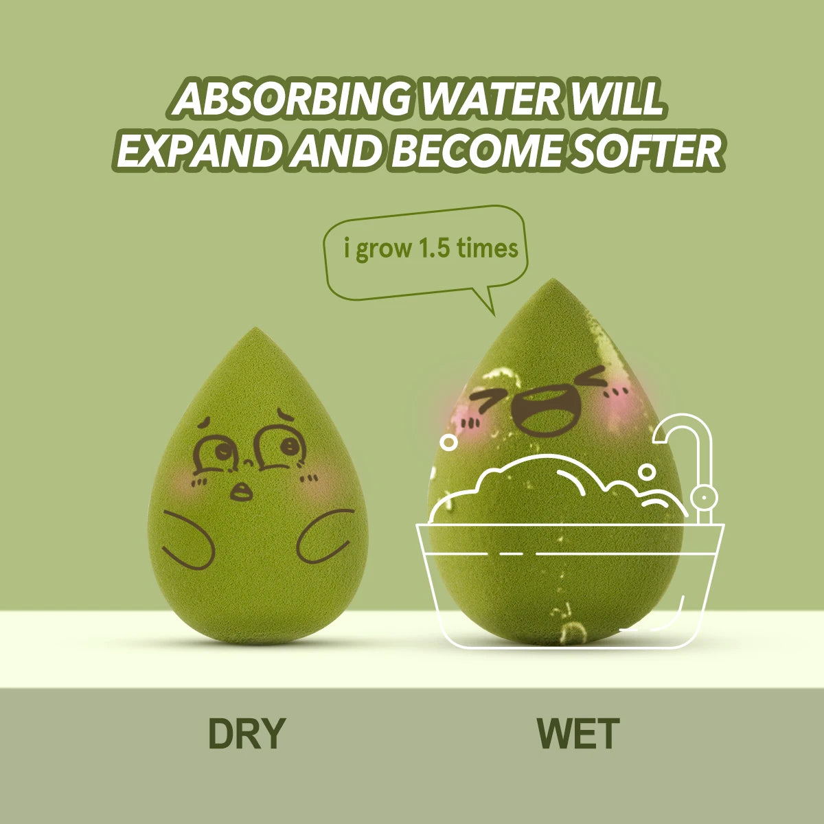 IMAGIC 10Pcs/Kit Makeup Sponge Set Soft Colorful Cosmetic Puff Powder Foundation Beauty Tool Wholesale Women Beauty Makeup Tool