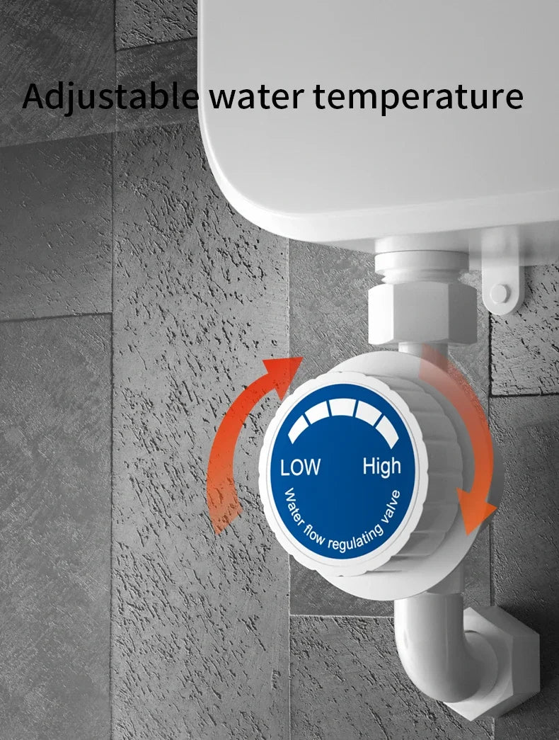Chauffe-eau électrique instantané 3 500 W pour salle de bain, robinet de chauffage, chauffe-eau instantané en 3 secondes, pommeau de douche