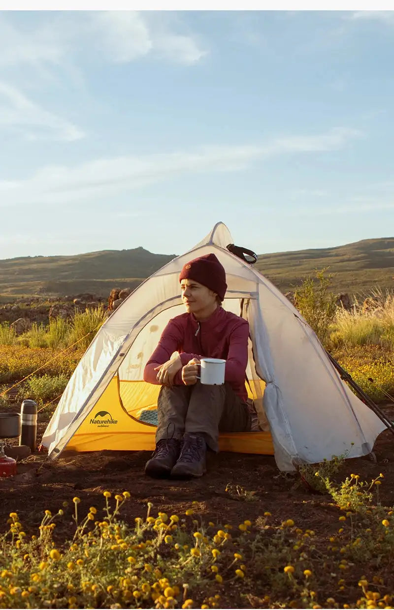 Naturehike Camping Tent Ultralight Portable Cloud Up 2Person 10D Upgraded Folding Backpack Waterproof Tent Travel Beach Tents - Lootquake