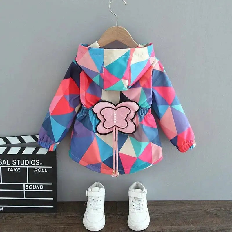 Cartoon Girls Jackets Cute Little Fox Kids Windbreaker Hooded Baby Coat Spring Autumn Children Outwear Toddler Girl Clothes - Lootquake