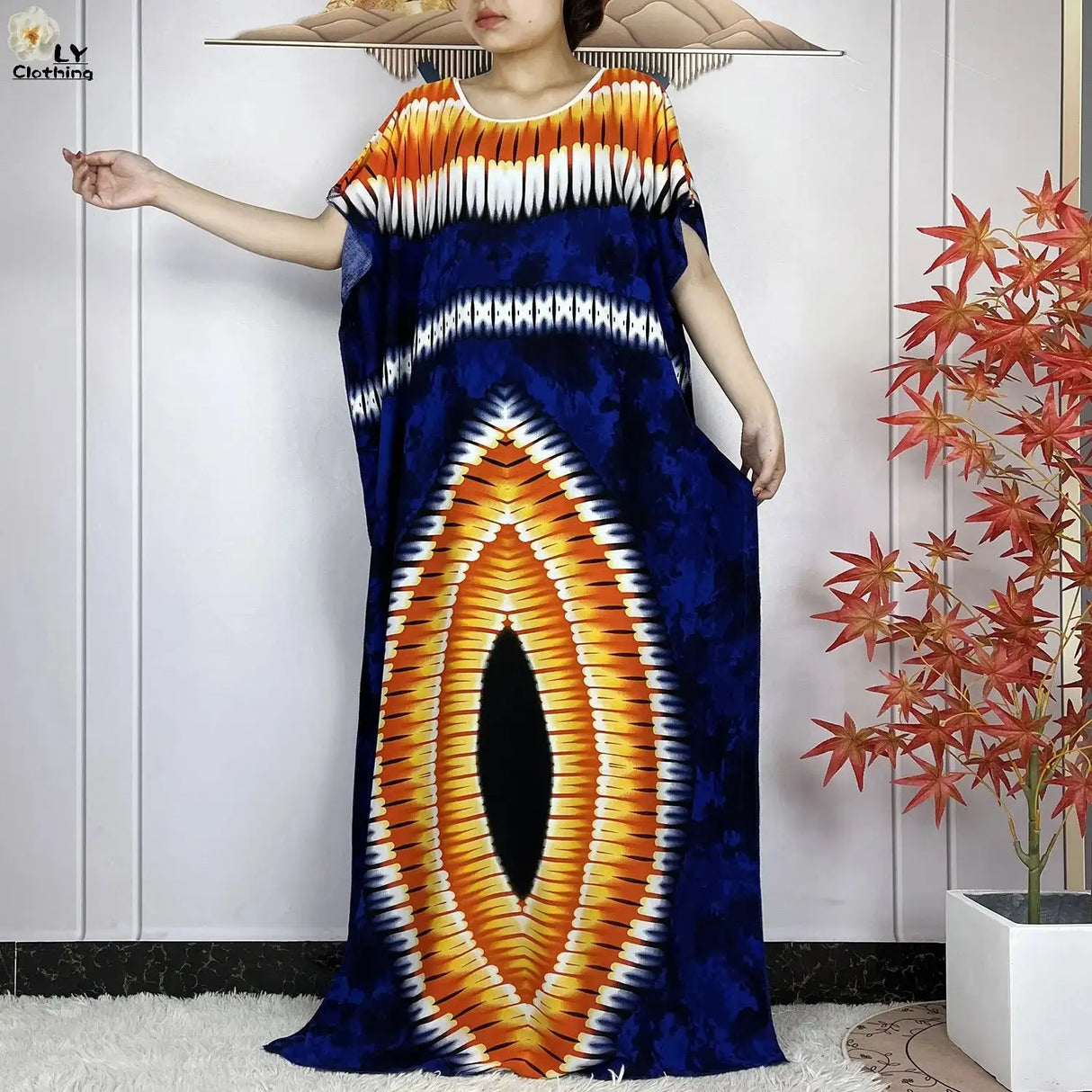 2024 Latest Muslim Sets Women Clothing Cotton Floral Loose Dashiki Long Dress African Abaya Dubai Traditional Islamic Clothing