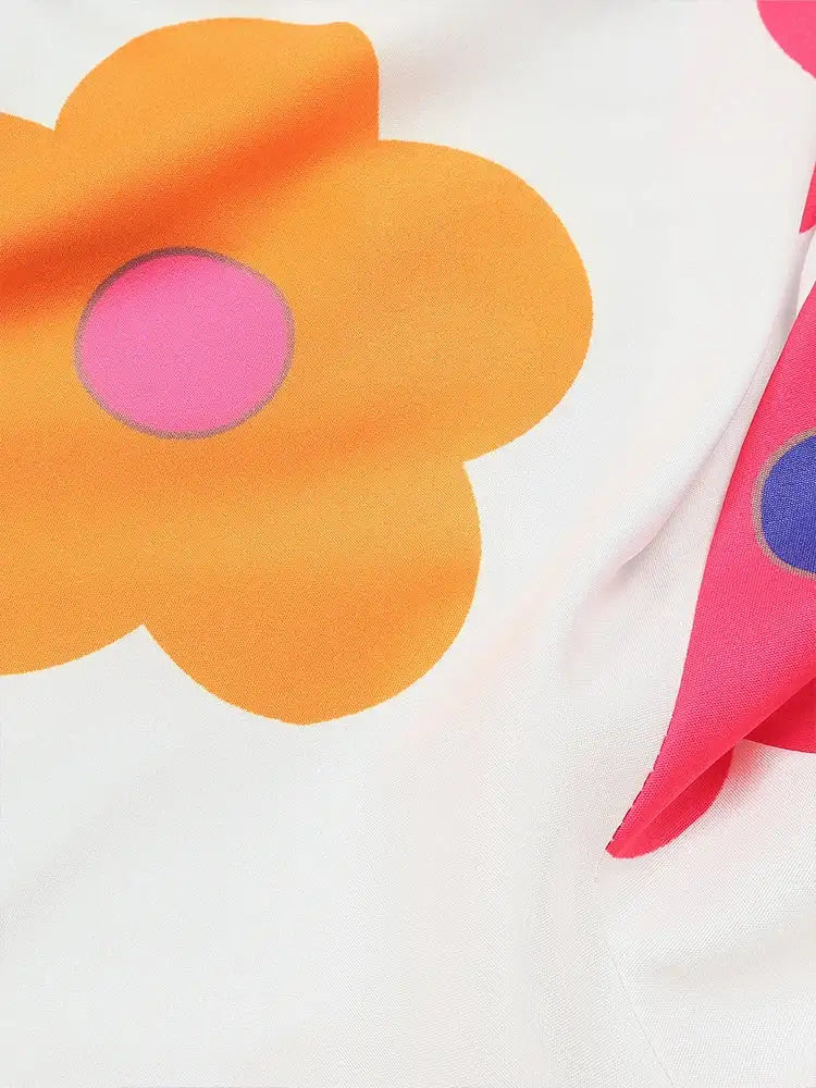 Plus Size New for Summer 2024 Women's Long Sleeve Floral Dress V-Neck Button Long Dress Long Sleeve Button Down Dress - Lootquake