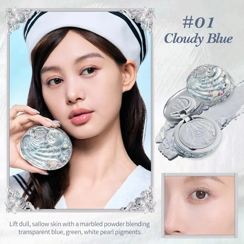 Flower Knows Strawberry Cupid Collection Pressed Powder Mineral Makeup Powder Foundation With Concealer & Finishing Vegan