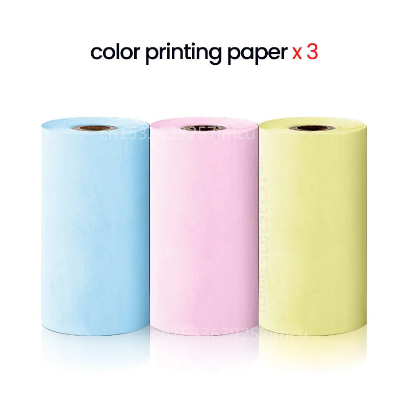 Self-adhesive Paper Sticker Colored Thermal Paper Roll for Mini Printer Kids Instant Print Camera HD Printing Paper