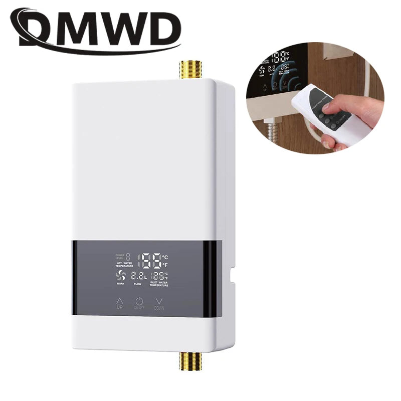Chauffe-eau électrique instantané sans réservoir à distance pour cuisine, robinet de chauffage instantané, robinet de salle de bain, réglage de la température de la douche