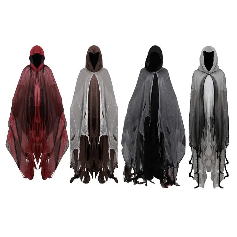 Halloween Cape Unisex Halloween Ghost Dementors Cosplay Costume Horror Dress Up Cape Halloween Horror Costume Cloaks Props