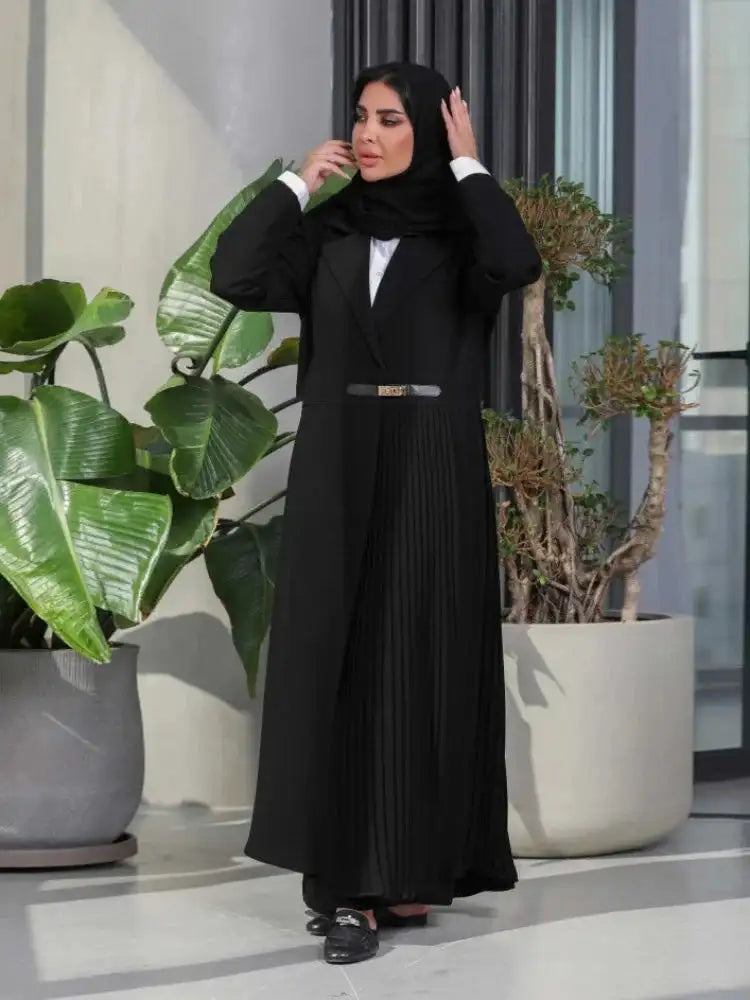 Eid Muslim Party Abaya for Women Ramadan Cardigan Pleated Long Dress Morocco Kaftan Vestidos Largos Dubai Robe Jalabiya 2024 - Lootquake