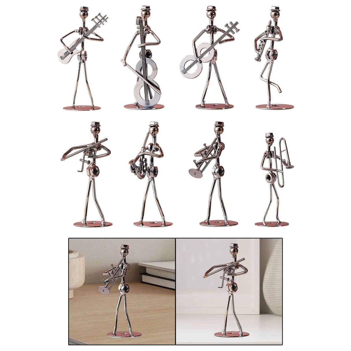 Musical Man Statue Musician Tabletop Figurine for Tabletop Spring Office