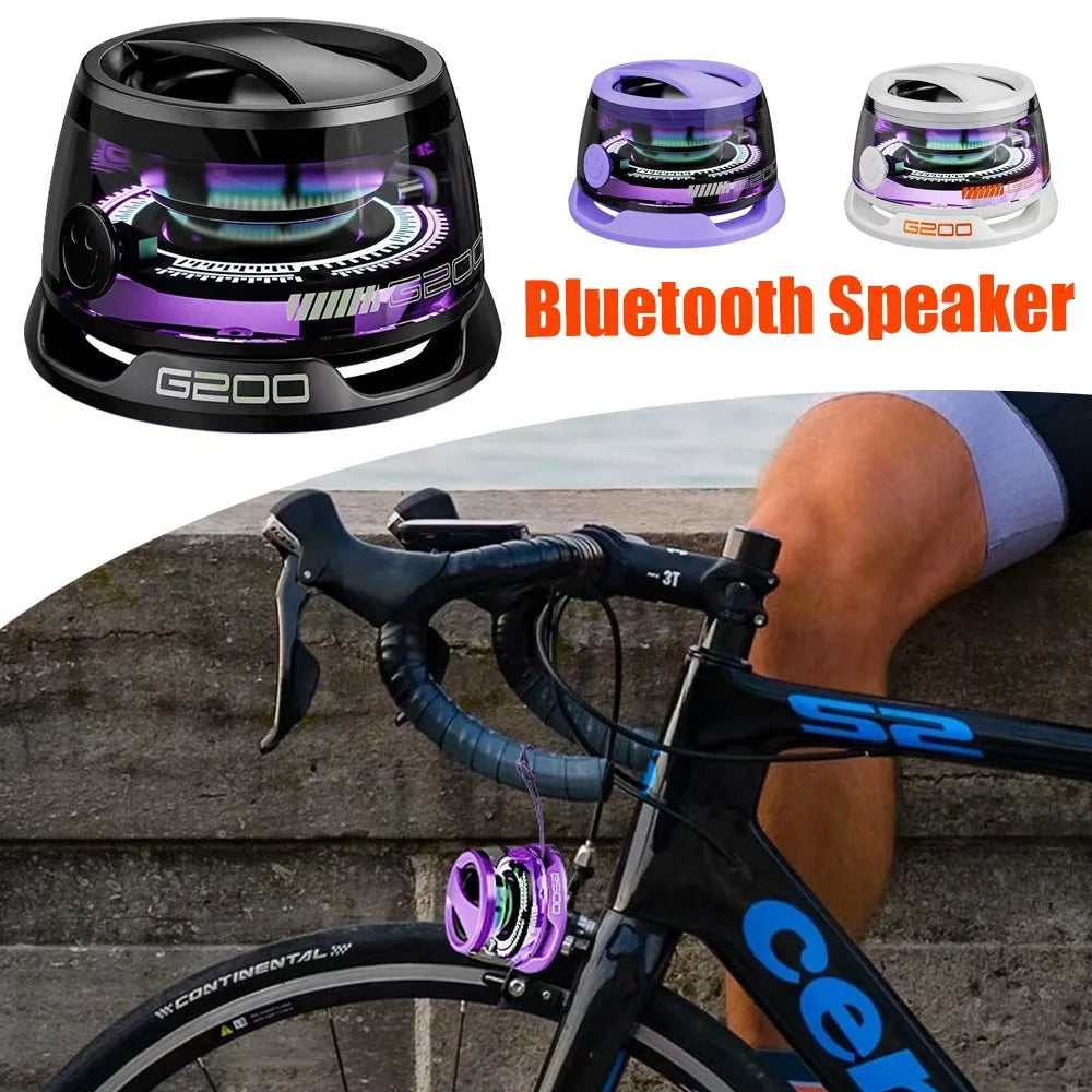 1 altavoz portátil Bluetooth G200 con iluminación RGB, altavoz magnético BT5.3, minicaja de sonido, 7 horas de reproducción, soporte para teléfono.