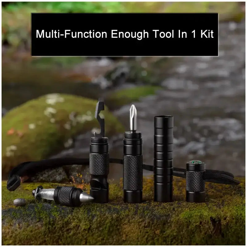 10-IN-1 Multi Function Portable Self Defense Pen Outdoor Survival Tool Fishing Whistle/Compass/Wrench/Screwdriver/Window Breaker - Lootquake