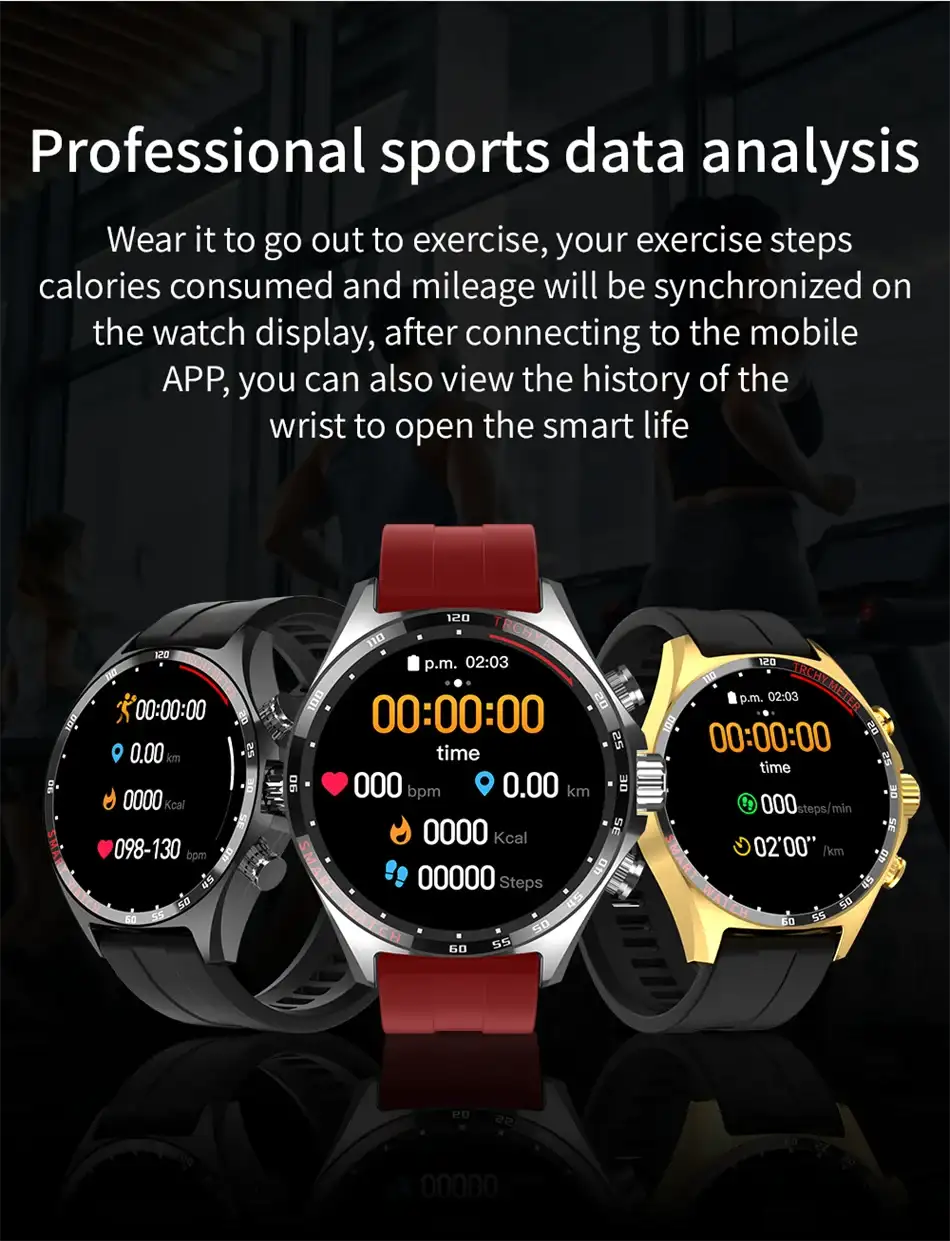 2024 New Outdoor Sports GPS Smart Watch Men Bluetooth Call HD Smartwatch Health Monitoring Compass IP68 Waterproof Watches Men - Lootquake
