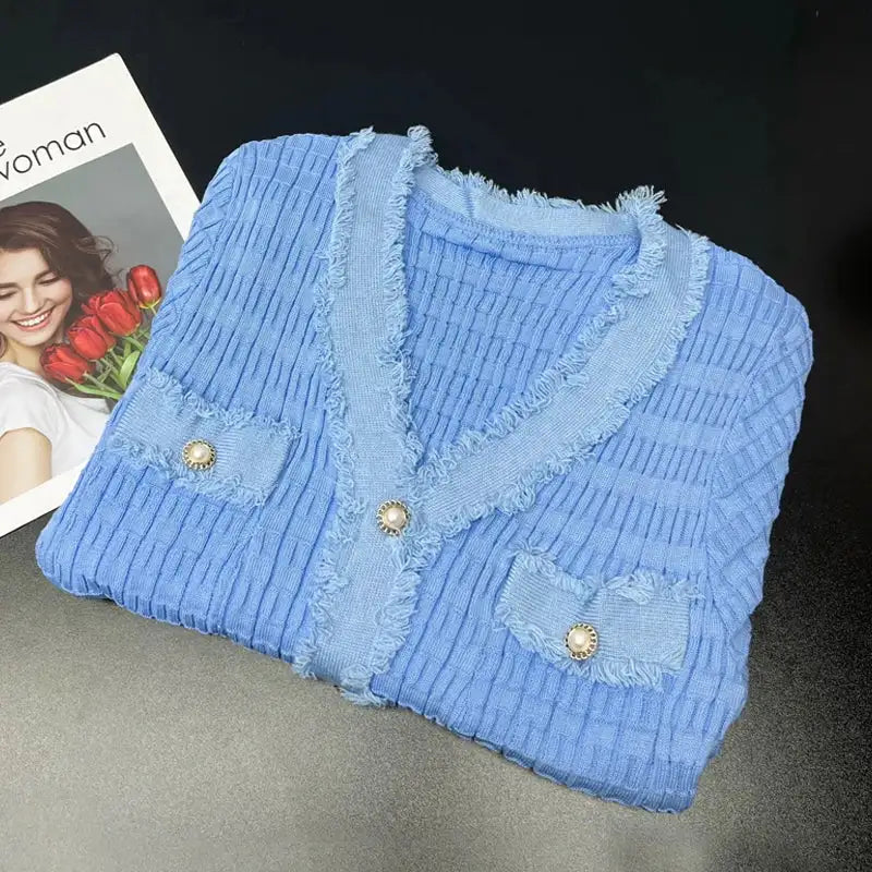 YuooMuoo 2025 New Arrival Women Knitted Long Dress Elegant V-neck Single-breasted Split Sweater Dress Office Lady Vestidos - Lootquake