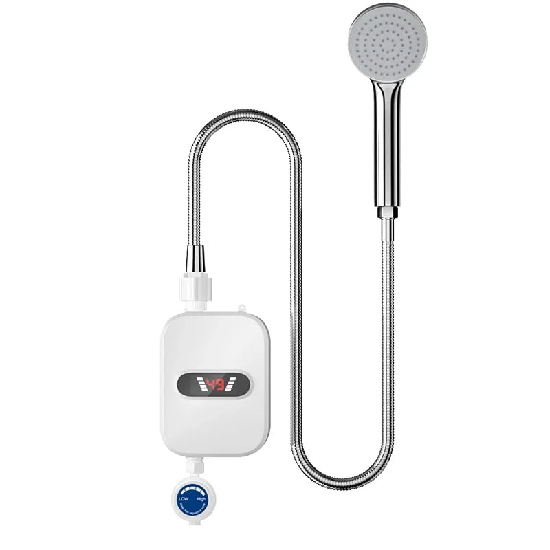 Chauffe-eau électrique instantané 3 500 W pour salle de bain, robinet de chauffage, chauffe-eau instantané en 3 secondes, pommeau de douche