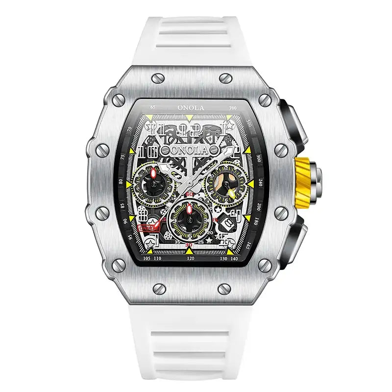 Fashion Men's Watch ONOLA Unique Design Multi-functional Automatic Mechanical Watches Men's Tape Waterproof Wristwatch - Lootquake