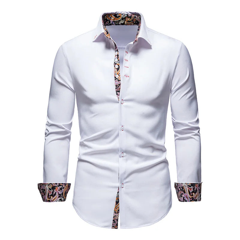 Men's Shirt with Collar White Shirts Man Long Sleeve Men's Shirts 2023 Mens Polo Shirts for Men Famous Brands - Lootquake
