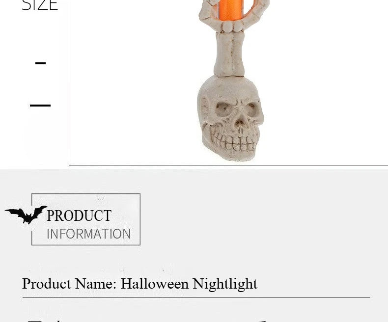 Lampe tête de mort pour Halloween, décoration créative pour fête effrayante, lanterne à bougie unique en forme de tête de mort, décoration d'Halloween, éclairage effrayant