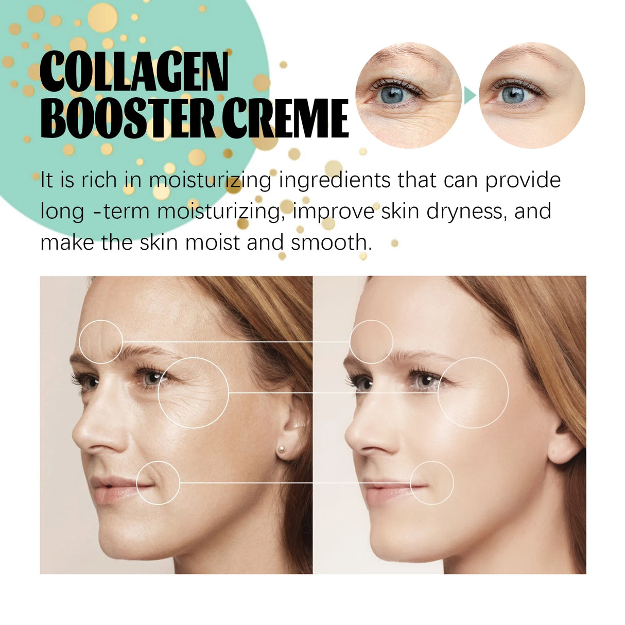 Loción facial con péptidos de colágeno (50 ml), antiarrugas, reafirmante, hidratante y protectora de la piel. Contiene niacinamida para una piel suave y tersa.