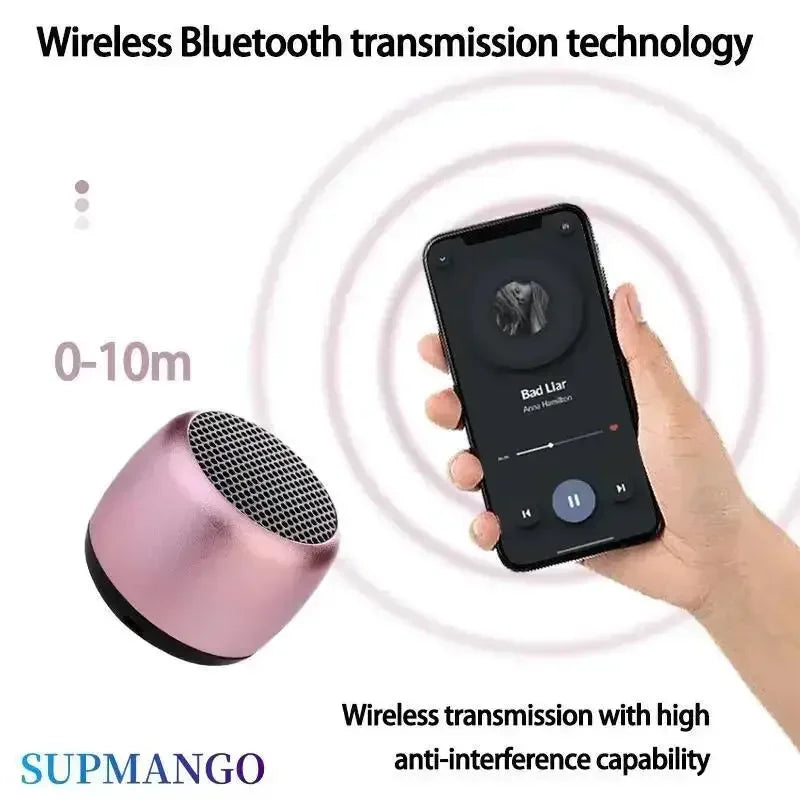 Mini altavoz Bluetooth 3D HIFI estéreo envolvente altavoz inalámbrico reproductor de música altavoz USB portátil para exteriores micrófono incorporado