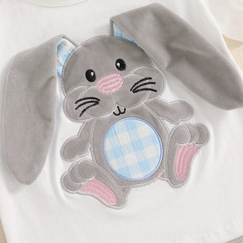 ma&baby 6M-4Y Easter Toddler Kid Baby Boys Clothes Sets Summer Outfits Bunny Short Sleeves T-Shirt Plaid Shorts - Lootquake