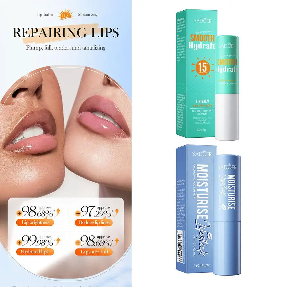 Rouge à lèvres à l'acide hyaluronique Lèvres longue tenue Hydratant Nourrissant Apaisant Sécheresse Éclaircissant Baume à lèvres Beauté Soins de la peau