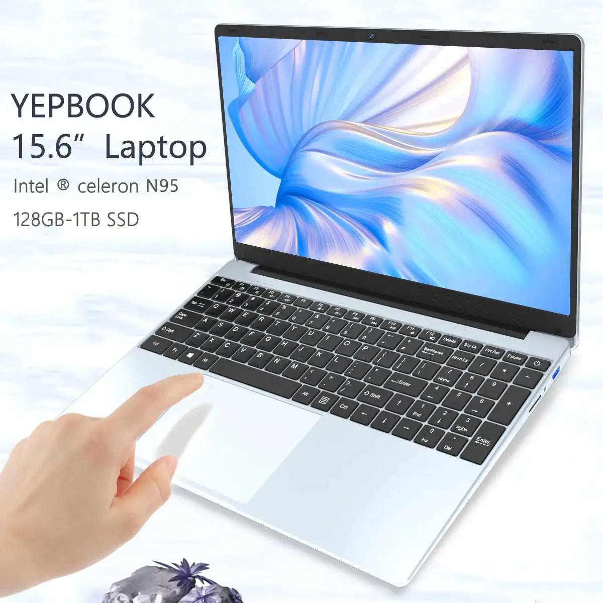 15.6 inch Business Laptop Intel N95 16GB RAM 1024GB SSD Cheap Portable Laptop With Fingerprint Bluetooth Camera for PS Office - Lootquake