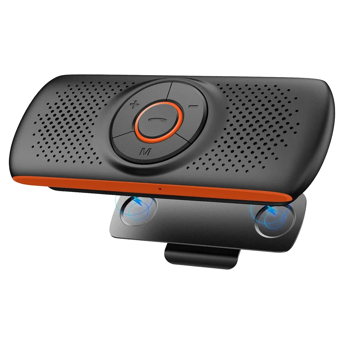 Altavoz Bluetooth para coche, manos libres, reproductor de música inalámbrico con clip para visera.