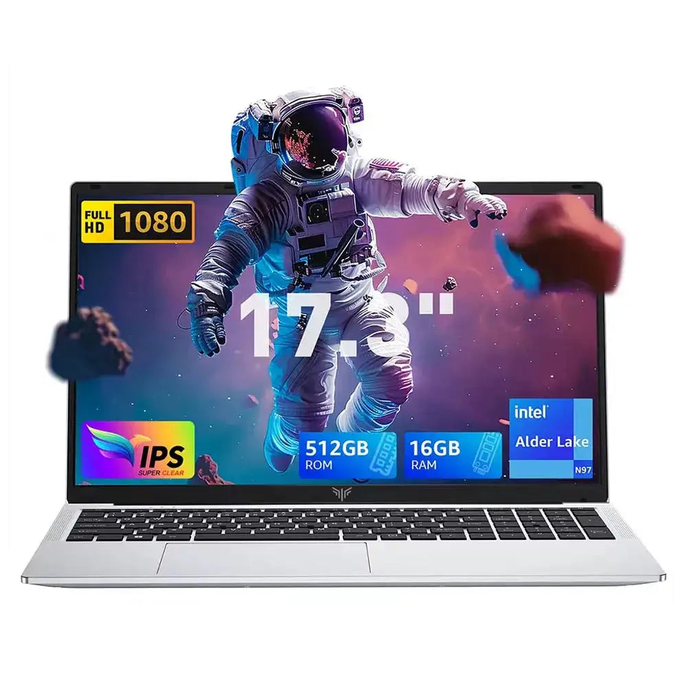 ACEMAGIC Laptop 17.3'' FHD Intel Alder Lake N97 up to 3.6GHz 16GB DDR4 512GB SSD with Windows 11 - Lootquake