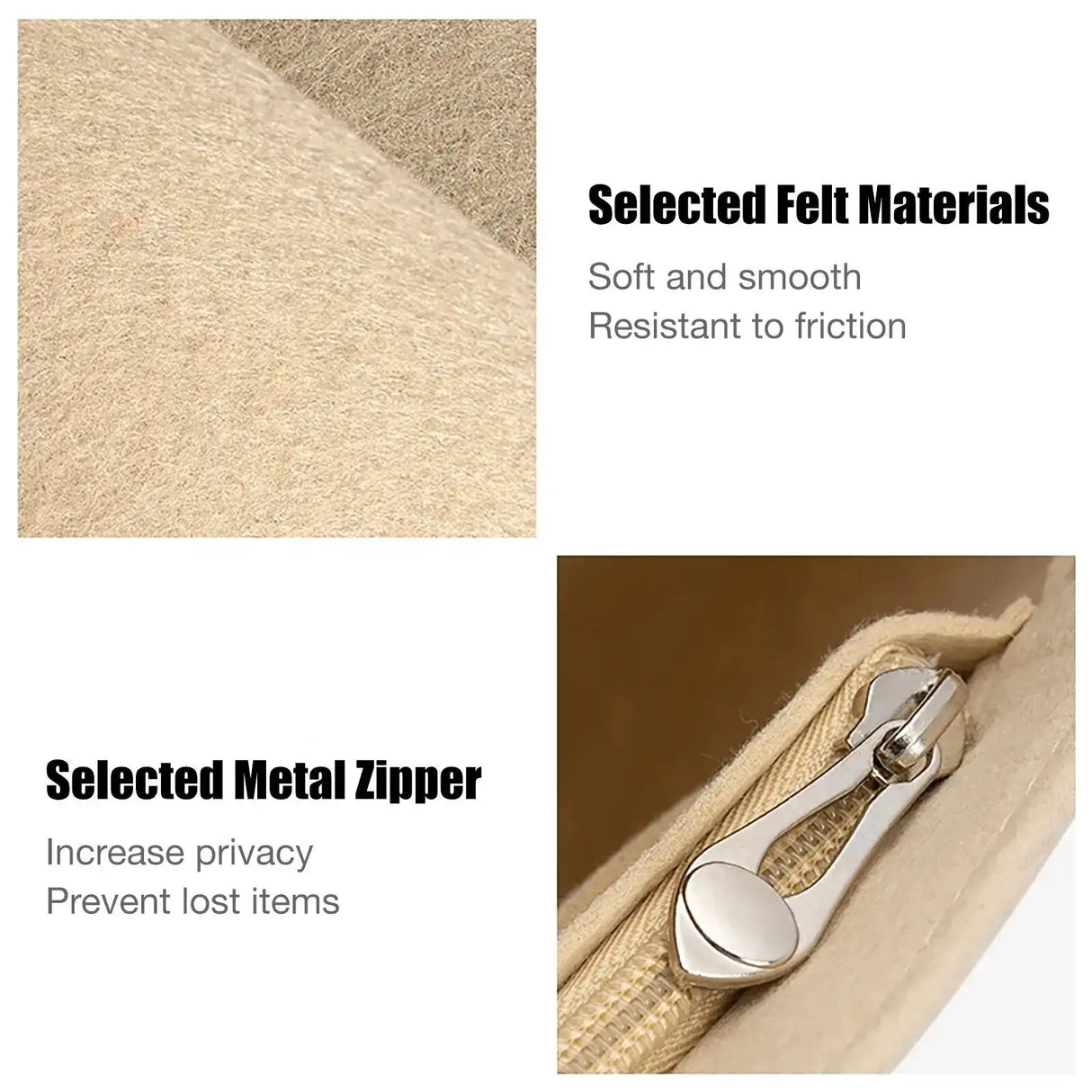 Felt Insert Bag Organizer Bag In Bag For Handbag Purse Organizer for Longchamp Mini Shoulder Bag - Lootquake