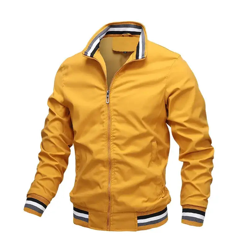Fashion Men’s Windbreaker Jacket White Casual Jacket Men Outdoor Waterproof Sports Coat Spring Summer Bomber jacket Men Clothing - Lootquake