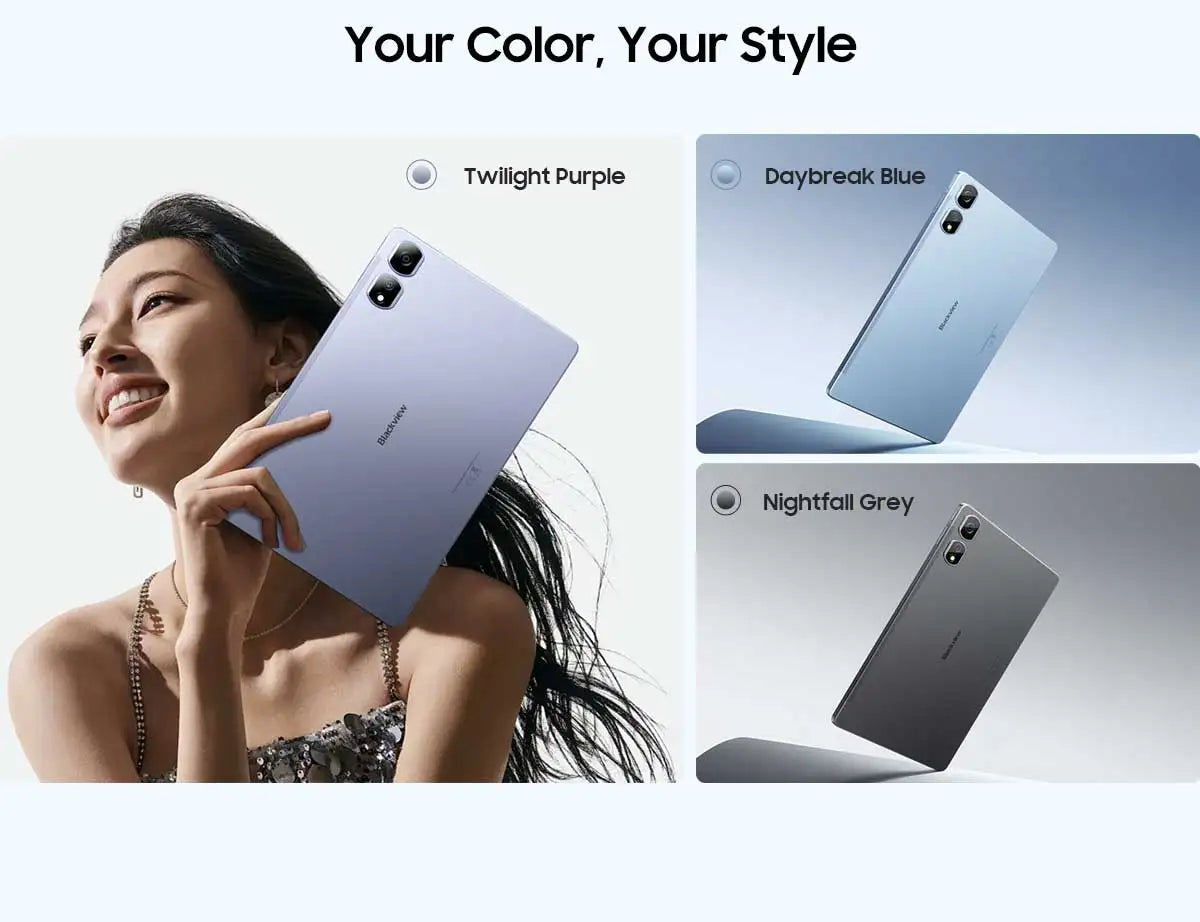 Tablette PC Blackview Tab 16 Pro 11'' FHD+ T616 Octa Core 24 Go (8+16) RAM 256 Go ROM 7700 mAh 4G Tablettes Android 14