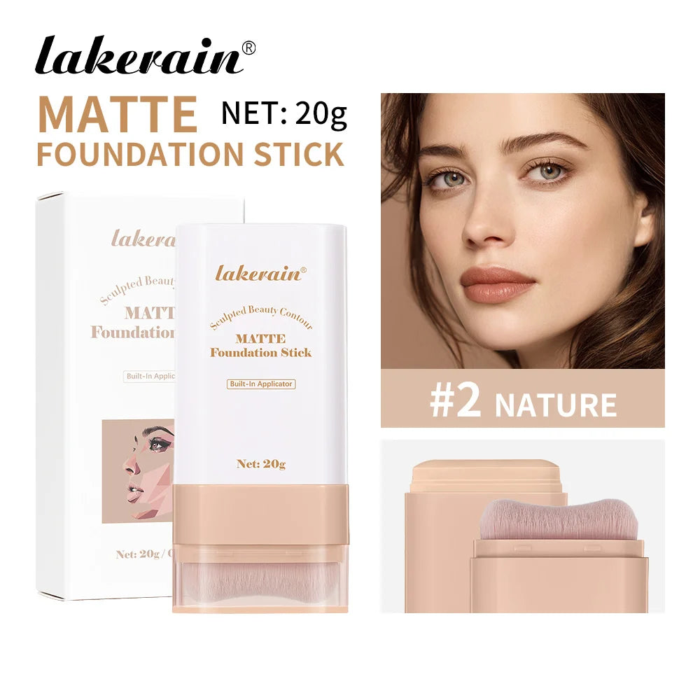 Base de maquillaje en barra, bálsamo, suero, potenciador del tono de la piel, base de maquillaje en barra, suave, voluminizador, alta cobertura, base de maquillaje en barra bronceadora de viaje.