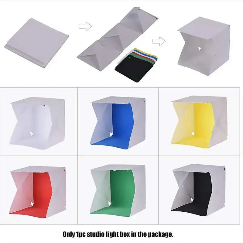 Portable Photobox Softbox Light Folding Box For Photo Studio Photography Double Led Cubes To Take Photos Products Shooting Tent - Lootquake