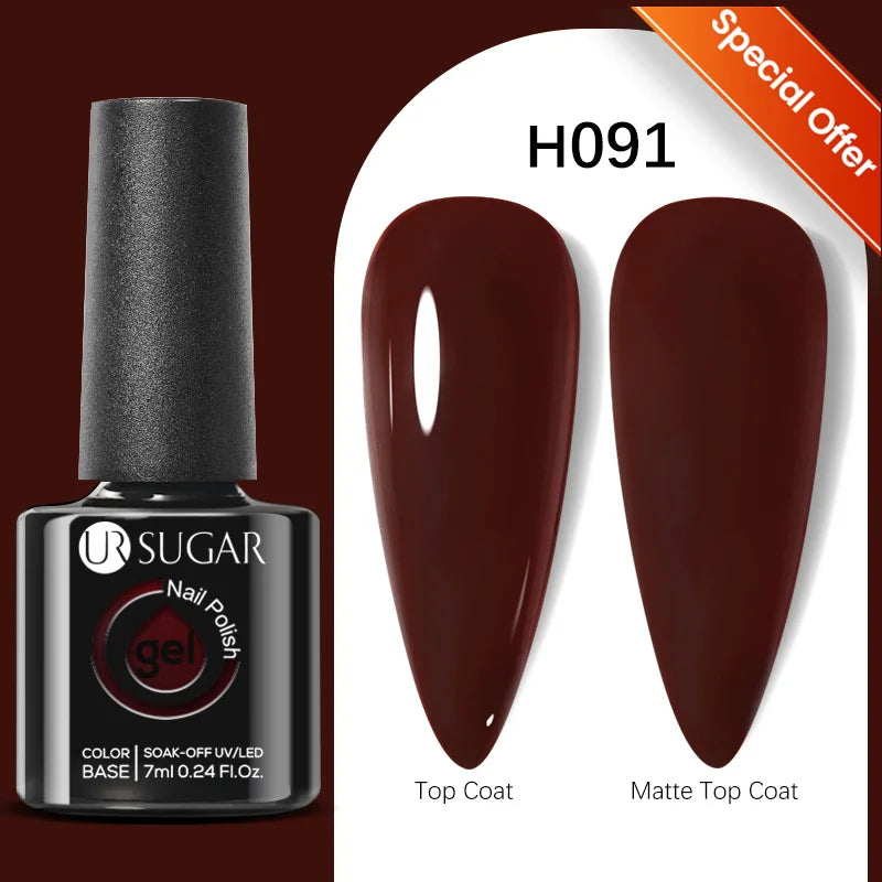 UR SUGAR Esmalte de uñas en gel con base de goma, color azul, dorado, con brillo, capa superior, esmalte de uñas en gel UV LED, para manicura