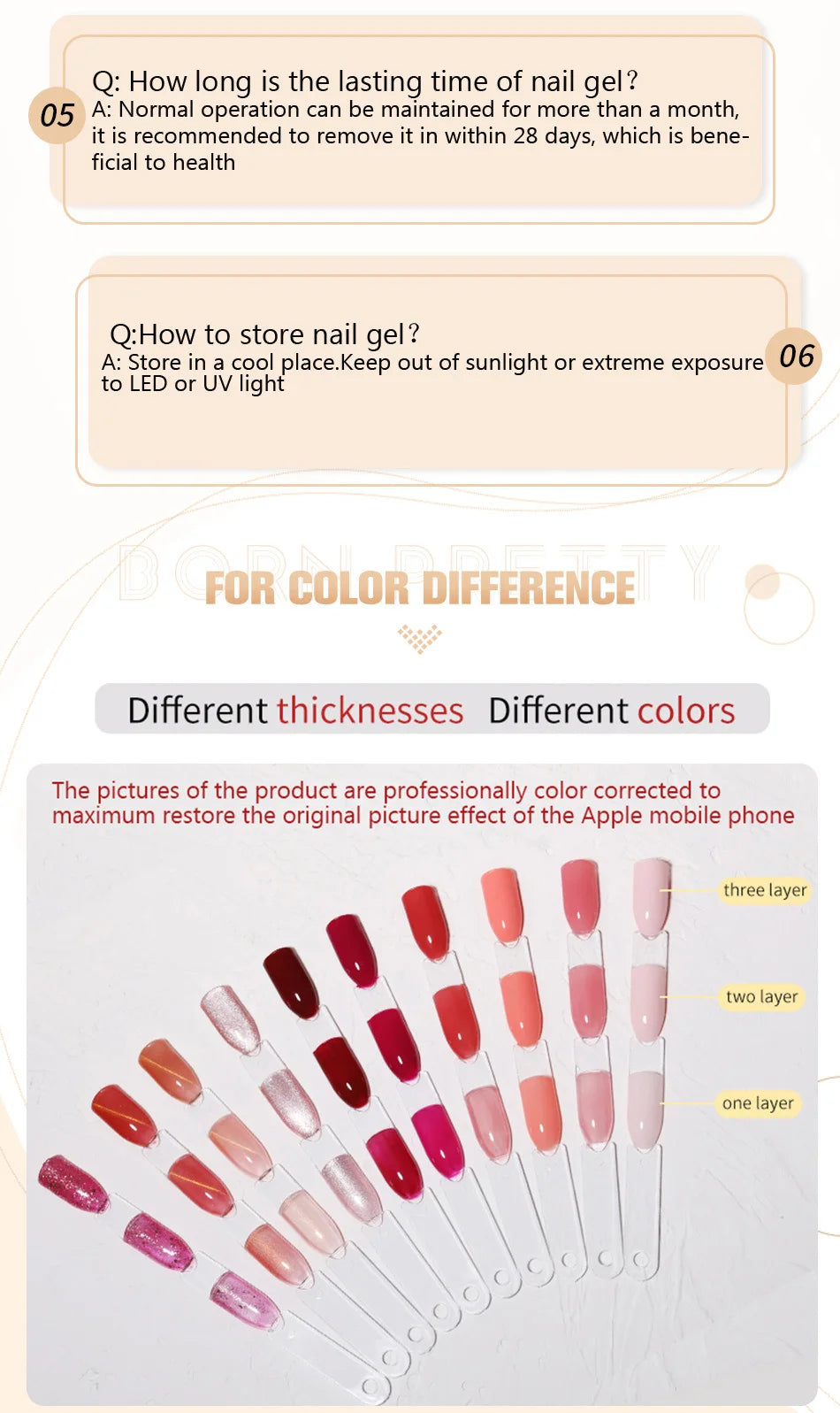 BORN PRETTY Esmalte de uñas en gel metálico con efecto espejo dorado y plateado, superbrillante, para dibujar líneas, uñas francesas, barniz UV.