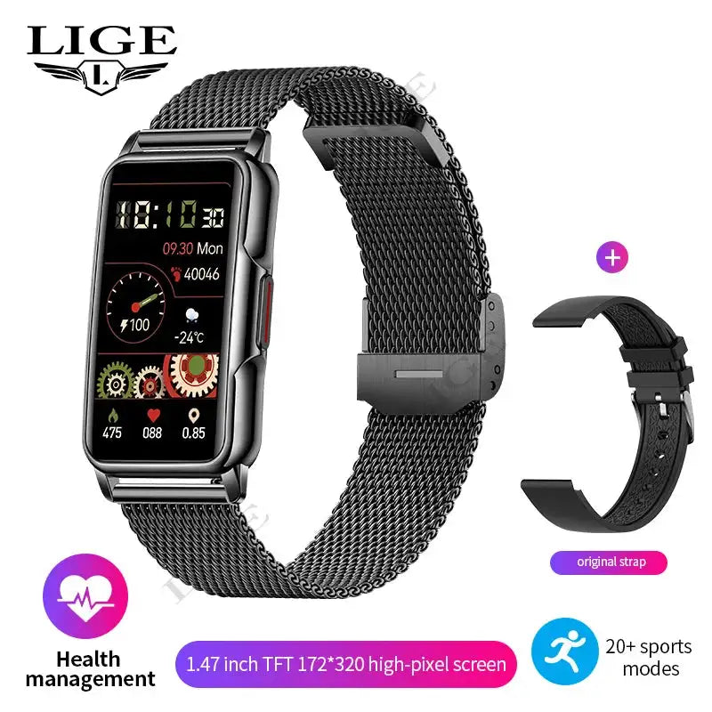 For Android IOS Smart Bracelet Women Smartwatch Men Heart Rate Blood Oxygen Waterproof Sport Smart Band Watch For Ladies +Gift - Lootquake