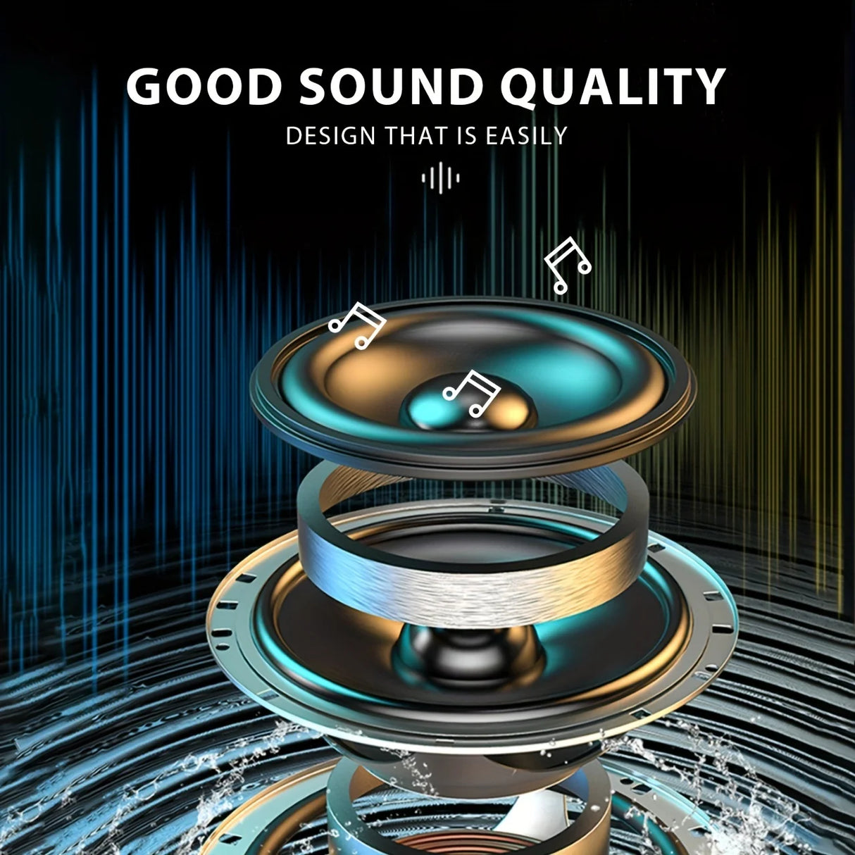 Altavoces Bluetooth para motocicleta, sistema de audio inalámbrico con USB, AUX y reproductor de música MP3.