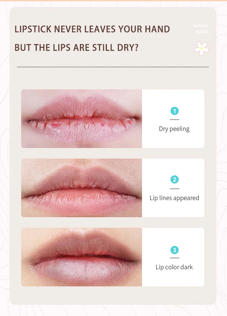 Rouge à lèvres O'CHEAL Color Fruit Pêche Baume à lèvres changeant de température Hydratant Imperméable Longue durée Hydrate Baume à lèvres