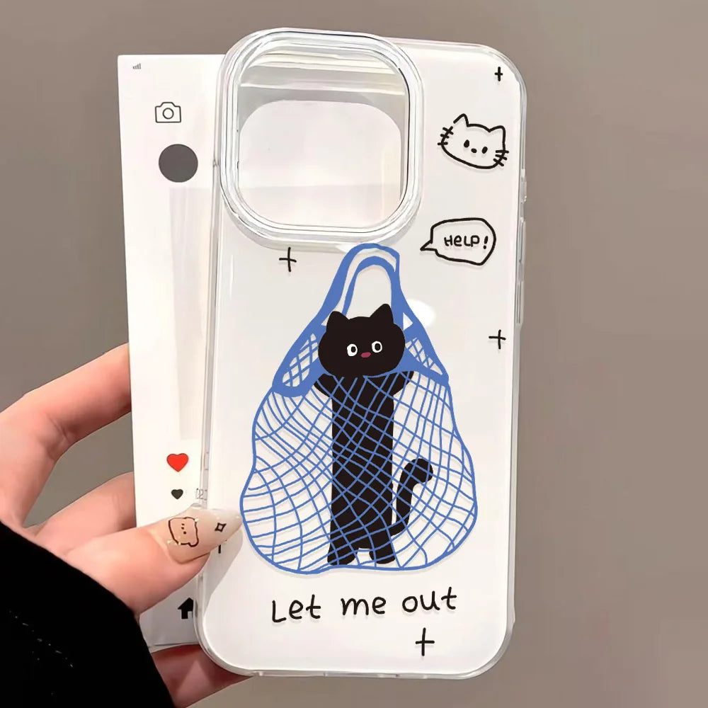 Ins Style Line Fruit Silicone Phone Case For iPhone