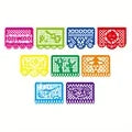 4 PCS Mexican Party Banners, Plastic Papel Picado Mexico Decor, Easter Decor, , Day of The Dead Decoration, 18 Feet Total - Lootquake