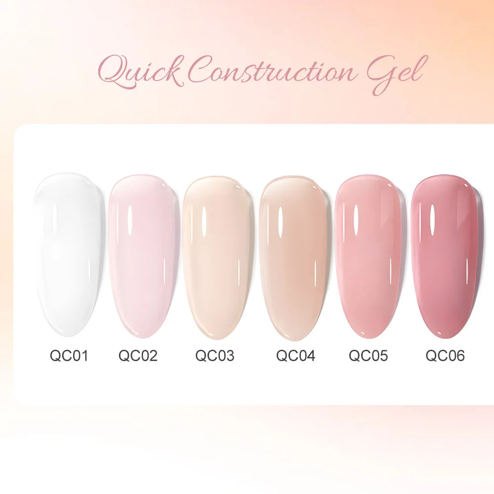 VENALISA - Gel de construcción rápida de 7,5 ml, semitransparente, gel fortalecedor para uñas, secado rápido, UV LED, color nude, rosa