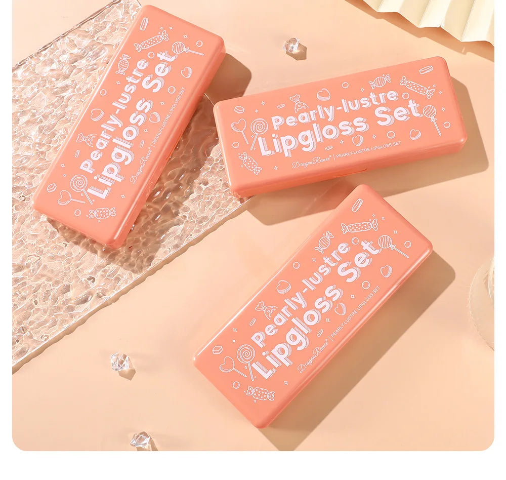 Lot de 10 rouges à lèvres liquides nacrés, brillants et hydratants, longue tenue, résistants à l'eau, ne se décolorent pas, mini glaçage à lèvres.