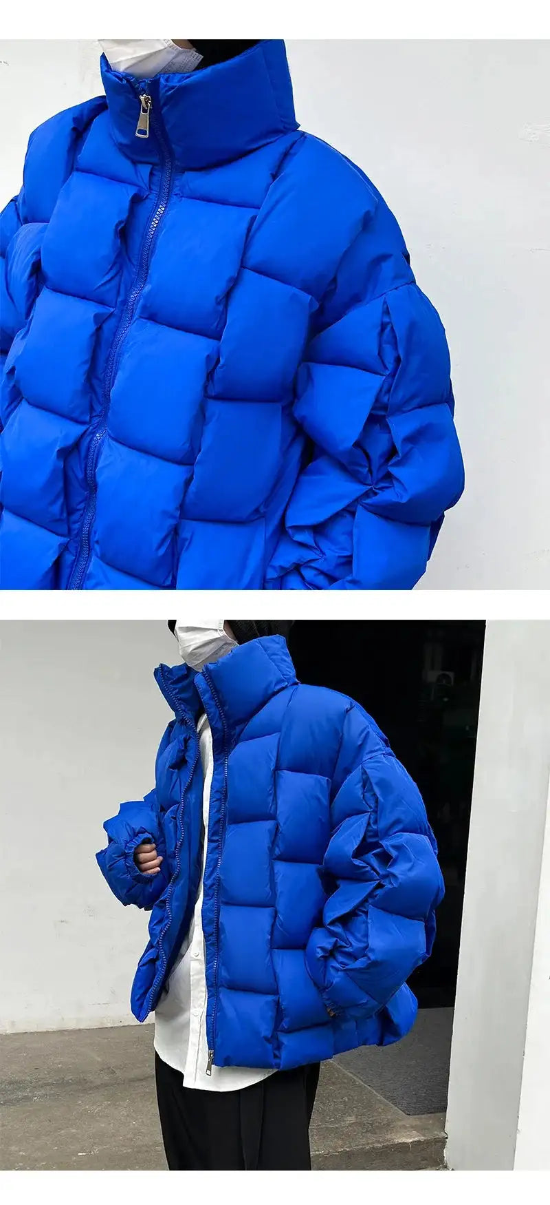 2023 Korean Fashion Thick Winter Jacket Men Parkas Jacket Men Outwear Coats Solid Stand Collar Windbreaker Cotton Padded Jacket - Lootquake