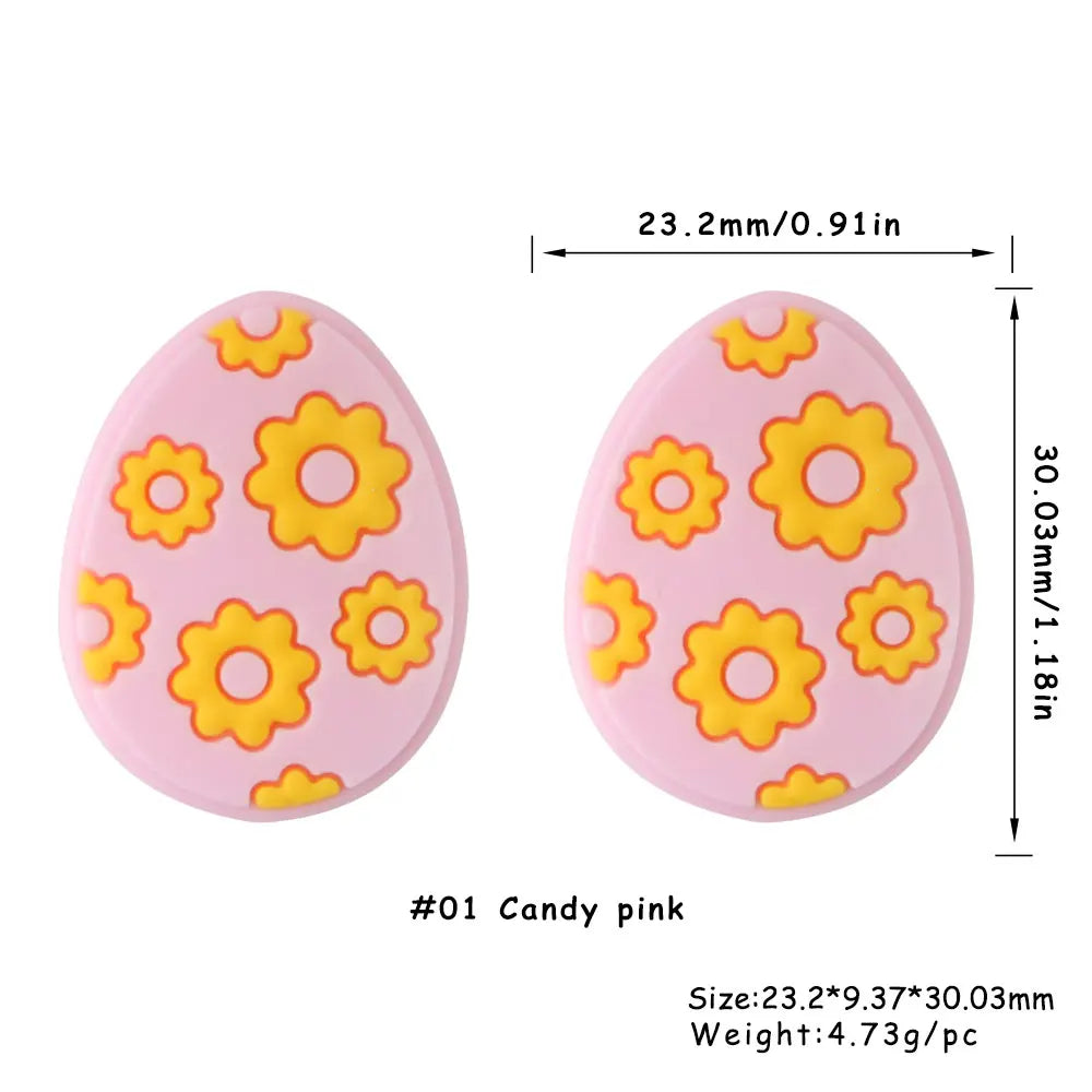 Kovict 5/10Pcs New Focal Silicone Beads Easter Series Bead For Jewelry Making DIY KeyChain Bracelet Necklace Pen Accessories