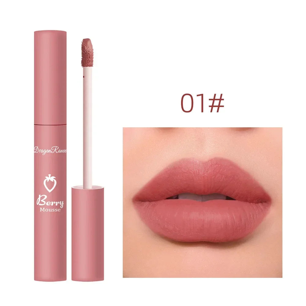 Rouge à lèvres mat nude, 12 couleurs, longue tenue, velours, waterproof, anti-décoloration, antiadhésif, maquillage pour femmes